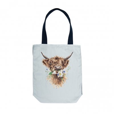 Highland cow canvas bag