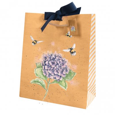 Hydrangea bee large gift bag