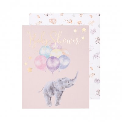 Elephant baby shower card