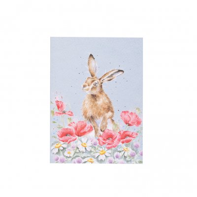 Field of Flowers hare paperback notebook