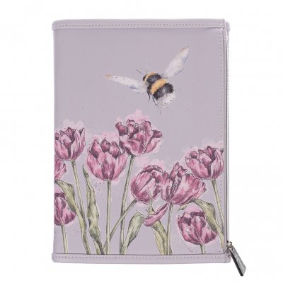 Bee and tulip notebook wallet with jotter pad