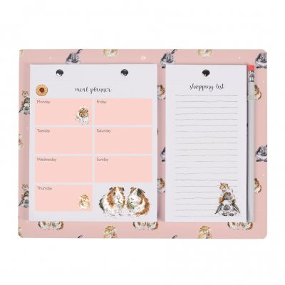Guinea pig and rabbit meal planner and shopping list pad
