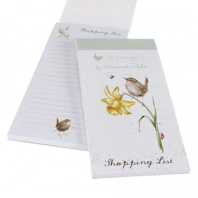 Wren and daffodil magnetic shopping pad