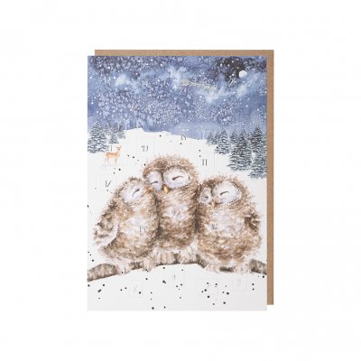 Owl advent calendar card