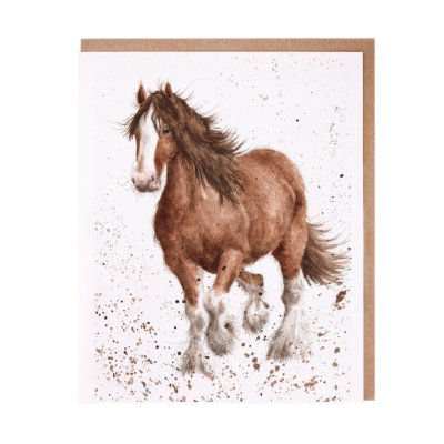Brown horse greeting card