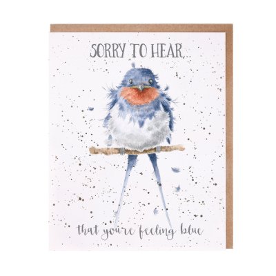 Swallow on a branch get well card