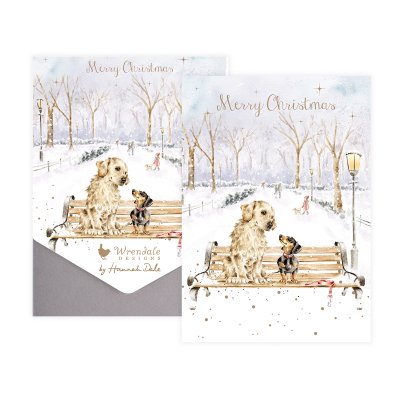 'Winter Walks' dog boxed Christmas Card