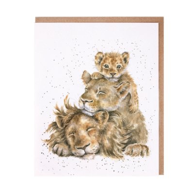 Lion family greeting card