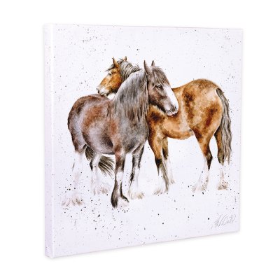 Side by Side horse canvas print