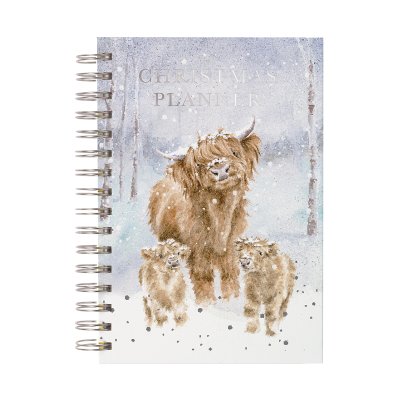 Christmas planner with highland cow design