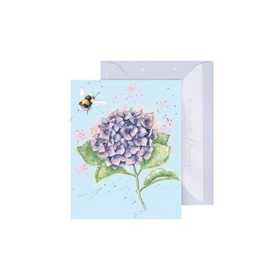 Hydrangea and bee mini card