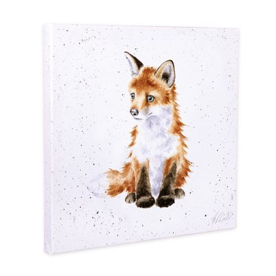 fox cub small canvas print