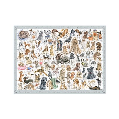 Illustrated dog 1000 piece jigsaw puzzle