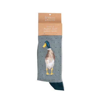 'Guard Duck' illustrated duck men's socks