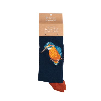 'The Kingfisher' bird mens socks