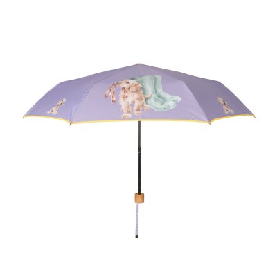 Labrador dog purple umbrella