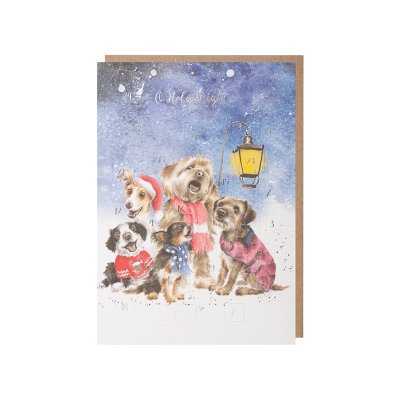 Dog advent calendar card