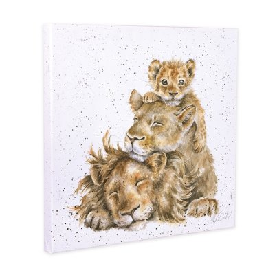 Family Pride lion canvas print